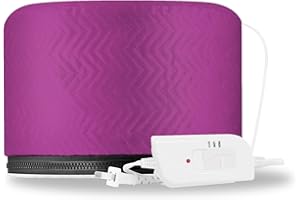 Smoostart Hair Steamer Cap, Portable Hair Care Hat with 3 Mode Temperature Control, Deeply Nourishing Hat for Hair SPA Beauty Steamer Treatment (Purple)