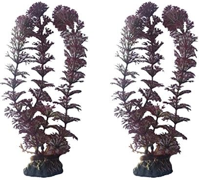 2 Pack of 10 Red Cabomba Artificial Plant for Tropical Fish Aquariums & Terrariums & Betta Fish!