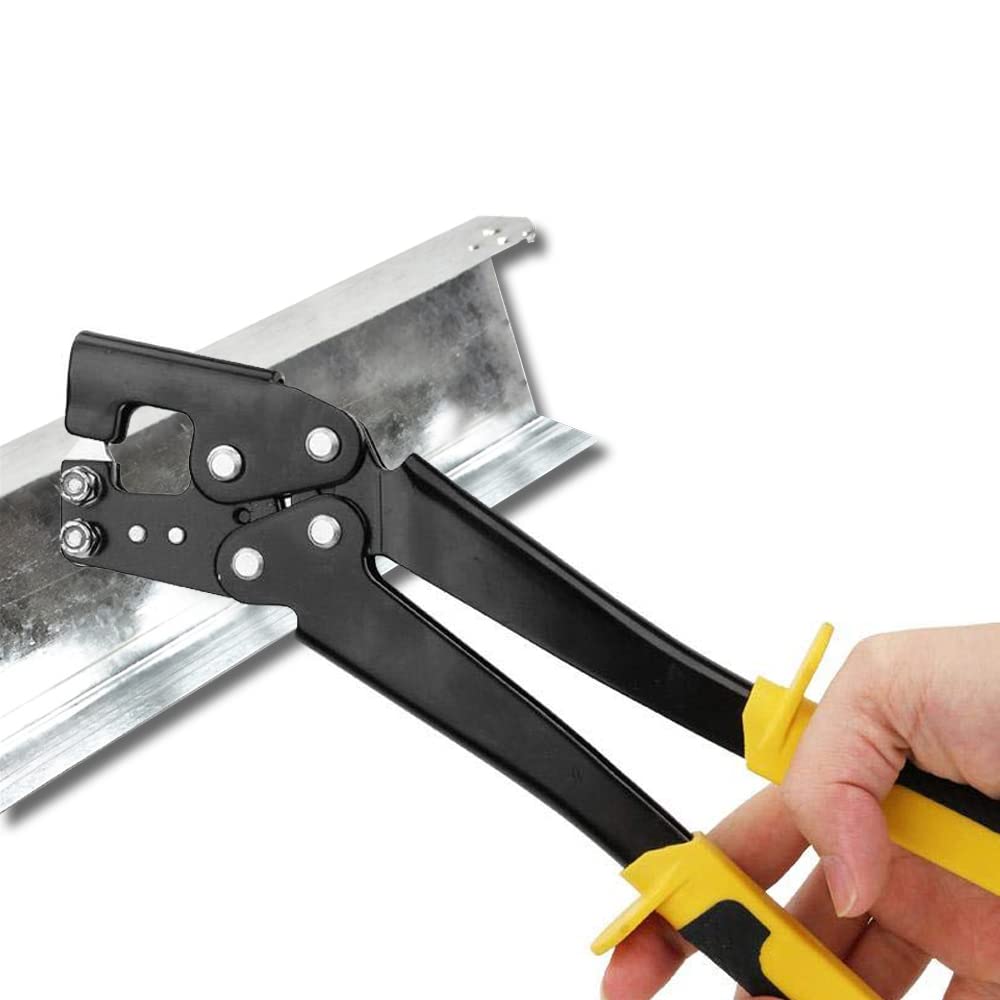 Hand Keel Metal Punch Lock Drywall Hand Tool, Steel Stud Crimper, high strength, Convenient & Labor-Saving, Light Steel Keel Fixed Punching Pliers For Construction In Houses, Offices, Warehouses Etc