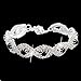 Long Way Women's Silver/Gold Plated Crystal Bracelets 6.7