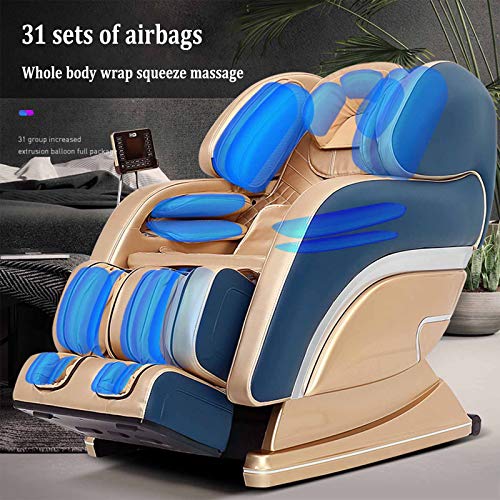 Full-Body-Massage-Chai-Zero-Gravity-Massage-Chair-LED-Tablet-OperationBluetooth-Surround-MusicSmart-Body-Type-DetectionFree-InstallationBlue