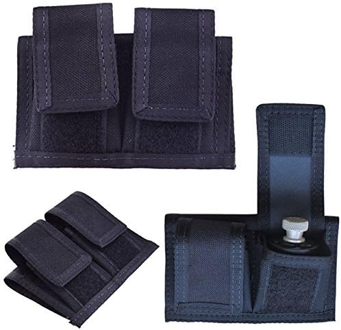 Double Speedloader Belt Pouch Universal Fit 22 Mag thru 44 Mag (Black)