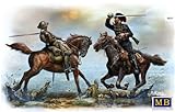 BRITISH AND GERMAN CAVALRYMEN, WWI ERA 1/35 MASTER BOX 35184 2 HORSES + 2 FIGURE