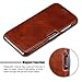 iPhone 6s / 6 Case, Benuo [Vintage Series] [Genuine Leather] Folio Flip Corrected Grain Leather Case [Ultra Slim] with Magnetic Closure for iPhone 6 / iPhone 6s 4.7 inch (Retro Brown)