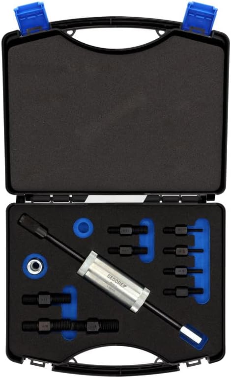 GEDORE Thread Adapter Set with Slide Hammer 1.81/K-12 M10-M18 Steel Plastic Case