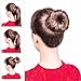 Mudder 3 Pieces Donut Bun Maker Hair Bun Maker Ring Style Bun Maker Set for Chignon Hair Includes Large, Medium and Small (Light Brown)
