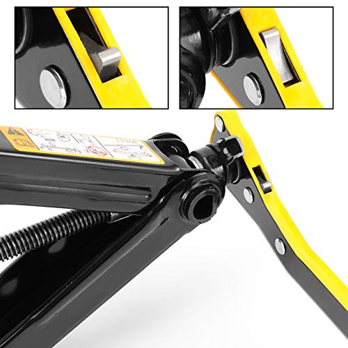 ZOENHOU 2 Pack 1.5 Tons 3307 Lbs Capacity Scissor Jack with 2 Ratchet