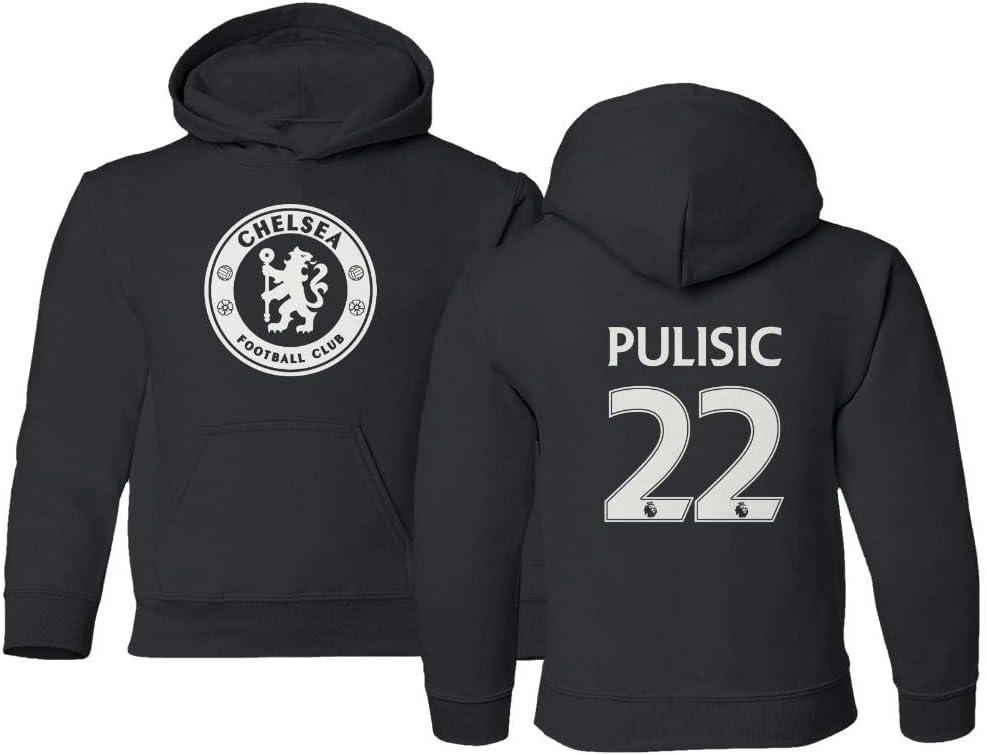 TURXIN New Chelsea Soccer Shirt Christian PULISIC #22 Youth Hooded Sweatshirt