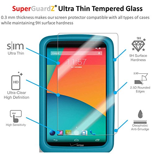 [2-PACK] For Ellipsis Kids (Verizon) - SuperGuardZ Tempered Glass Screen Protector [Lifetime Replacement], 9H, 0.3mm, 2.5D Round Edge, Anti-Scratch, Anti-Bubble
