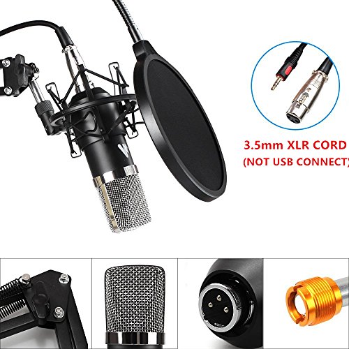 MAONO AUA03 Condenser Microphone Kit Podcast Mic With Boom Arm