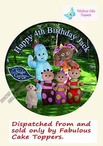 in The Night Garden Personalized Cake Topper Icing Sugar Paper 7.5" m3