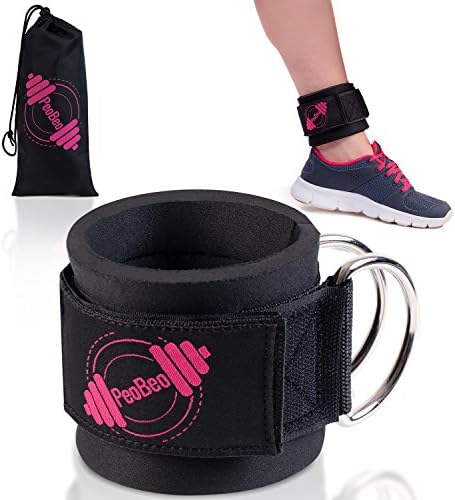 PeoBeo Fitness Ankle Straps for Cable Machines (Single Black)