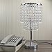 Hsyile Lighting KU300152 Crystal Chandelier For Bedroom Nightstand Table Lamp,Finish Chrome,1 Light
