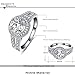 FENDINA 925 Sterling Silver Round Split Shank Bridal Engagement Rings for Women