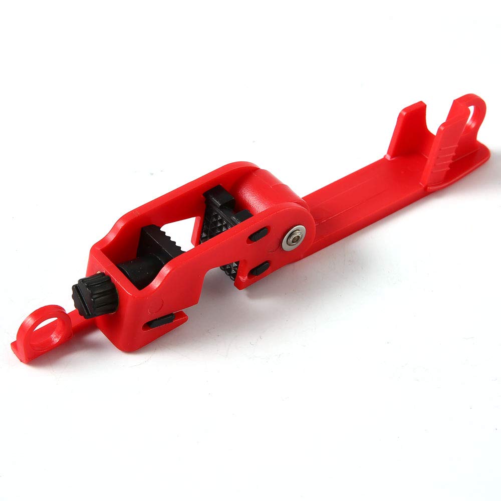 POFET 19mm/0.74 Grip Tight Circuit Breaker Lockout, for Tall and Wide Breaker Toggles, Powder Coated Steel, Reinforced Polymer Circuit Breaker Lockout - Small