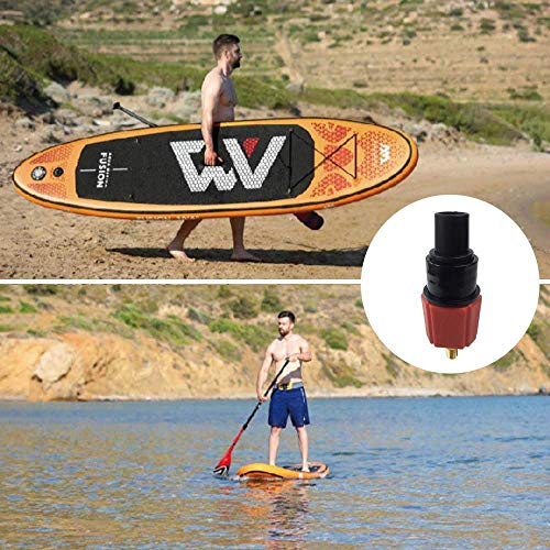PeSandy Inflatable SUP Pump Adaptor Air Pump Converter, Multifunction Air Valve Converter with 4 Standard Conventional Air Valve Nozzles for Inflatable Boat, Stand Up Paddle Board, Inflatable Bed,Etc