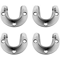 Uxcell 4-Pack Stainless Steel Pole Sockets - 0.98" Rod Holder For Closet, Shower, Curtain Rods - View #4