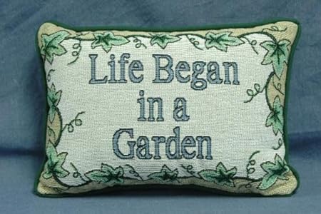 The Rug Barn Throw Pillow Life Began In A Garden Amazon Co Uk