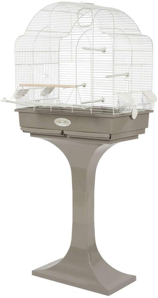 CAGE ARABESQUE LOUISE 68CM + PIED TAUPE Marron
