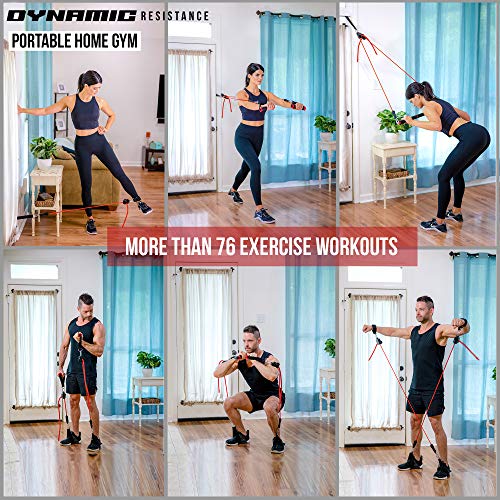 INTENT-SPORTS-Portable-Home-Gym--Dynamic-Total-Body-Workout-Package-with-Resistance-Bands-Collapsible-Bar-Straps-Handles--Strength-Training-for-Home-Travel-Exercise-Videos-Patent-Pending