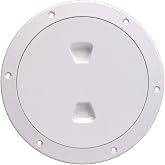 BECKSON MARINE Beckson 6" Smooth Center Screw-Out Deck Plate - White / DP60-W /