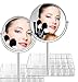 7 Inch Vanity Makeup Mirror with Makeup Organizer -1x/3X Magnifying Double-Sided Makeup Mirror-Polished Chrome