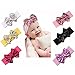Tacobear 6pcs Baby Sequins Headbands Glitter Bow Soft Headwrap Sparkle Headdress