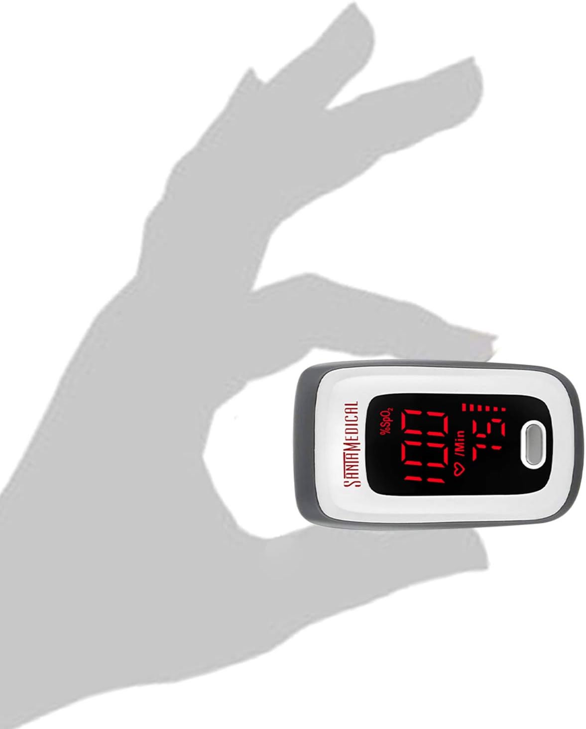 Fingertip Pulse Oximeter, Blood Oxygen Saturation Monitor (SpO2) with Pulse Rate Measurements and Pulse Bar Graph, Portable Digital Reading LED Display, Batteries and Carry Case Included: Health & Personal Care
