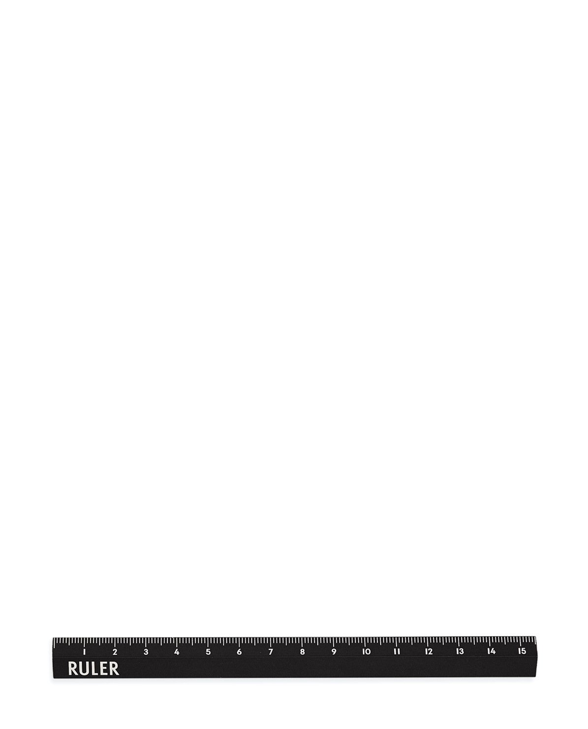Design Letters Steel Metal Ruler 15cm, Black, One Size, 70201301ALU Ruler