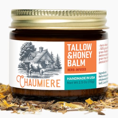 Chaumiere Herb Infused Organic Grass Fed Beef Tallow Honey Bal... 51HOftzpD9L