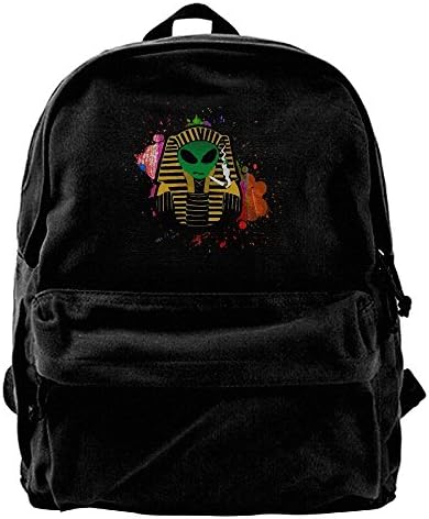 Alien Pharaoh Canvas Travel Rucksack Backpack Daypack Knapsack Laptop Shoulder Bag