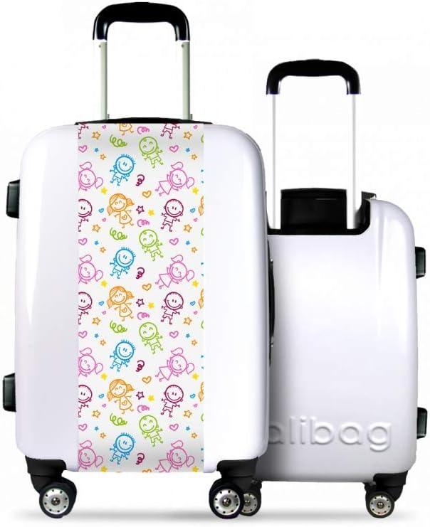 white cabin size suitcase