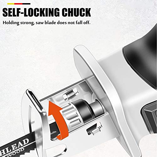 Qjin Akku-Säbelsäge 18V Elektrische Säbelsäge (ohne Batterie) – Bild 4