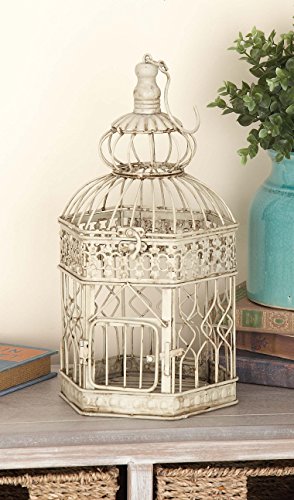 Deco 79 Metal Bird Cage 21inch Y 18inch Conjunto De 2