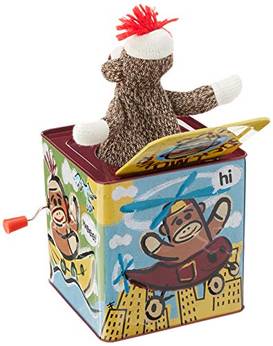 schylling sock monkey jack in the box