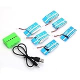 6 X 3.7V 600mAh LiPO RC QuadCopter Battery + Battery Charger Combo Set for Syma X5 X5A X5C & Cheerson CX 30