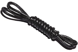 Round Waxed Shoelaces Elegant Finest Waxed Laces Dress Shoelaces for Men and Women's Dress Shoes Black 1Pcs Clever and Attrac