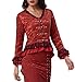 Women's Victorian Steampunk Corset Blazer Jacket for Wedding Red Size L
