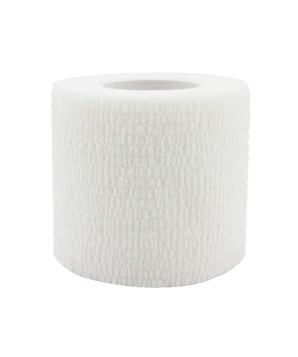 Risscly White 5cm cohesive Bandages Adhesive Bandage Vet wrap Medical Tape Sticky Bandage 6 Rolls