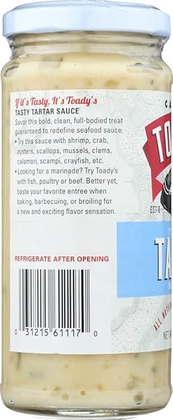 CAPTAIN TOADYS, SAUCE TARTAR, 8 OUNCE