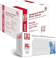 Basic Blue Medical Nitrile Exam Gloves Latex-Free & Powder-Free Disposable Glove (Case of 1000) (XS/S/M/L/
