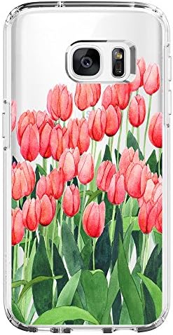Samsung Galaxy S7 Edge Case,Flyeri Crystal Fashion Floral Pattern Transparent Clear Soft Silicone TPU Ultra Thin Phone Cover Back Cases for Samsung Galaxy S7 Edge (7)