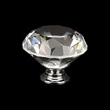ZEONHAK 20 Pcs Crystal Diamond Drawer Pulls Cabinet Knobs 40x30mm view 5