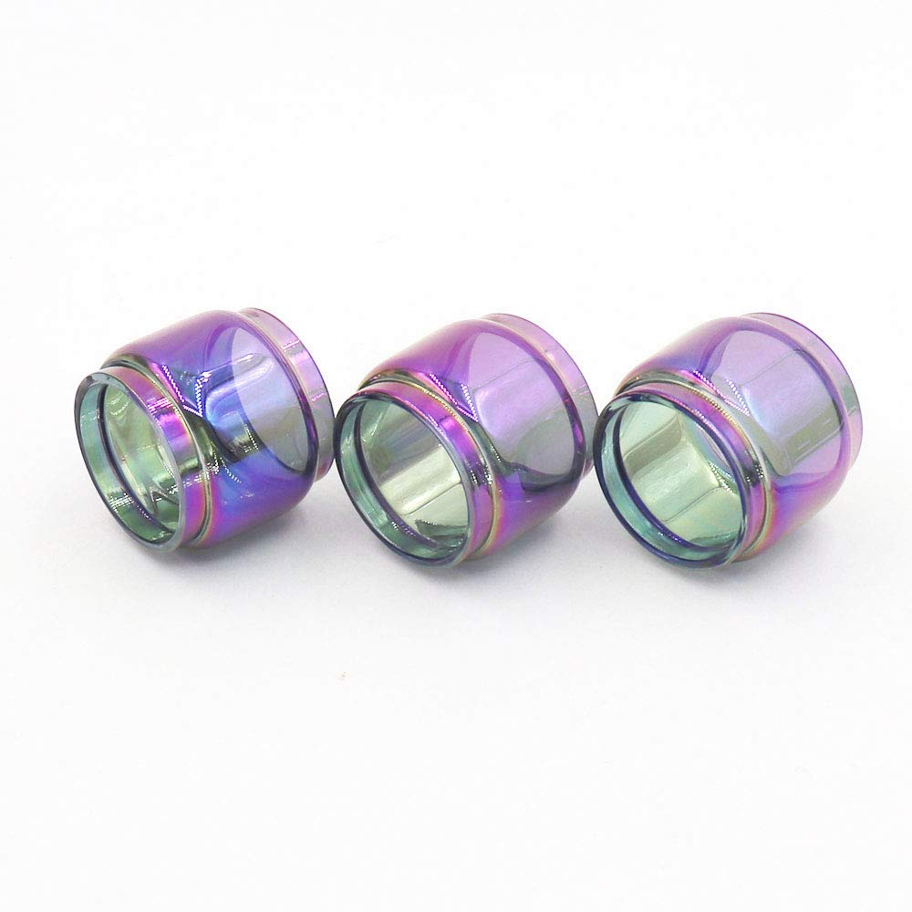RUIYITECH 3PCS Replacement Clear Glass Tubes for Smok TFV16 Lite RTA (Bubble Rainbow)