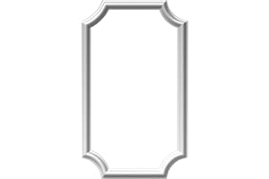 Ekena Millwork PNL16X28AS-02 16"W x 28"H x 1/2"P Ashford Molded Scalloped Wainscot Wall Panel,Factory Primed White