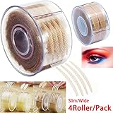 Eye tape double eyelid tape invisible eye stickers natural waterproof eye tape adhesive magic Charm big eye fiber glue tapes 4 Roller + Shaped Fork