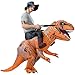 AOSKA T-Rex Riding Costumes Adult Inflatable Dinosaur Costume Fancy Dress for Halloween Party