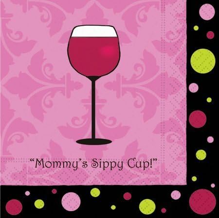 Design Design Mommy's Sippy Cup Cocktail Napkins by Design Design