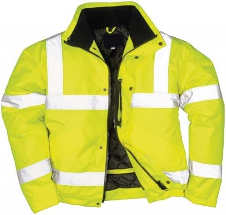 Mens Hi Visibility Padded Bomber Jackets By Site King Size S to 4XL - COATS WORK ROAD SAFETY VIS viz