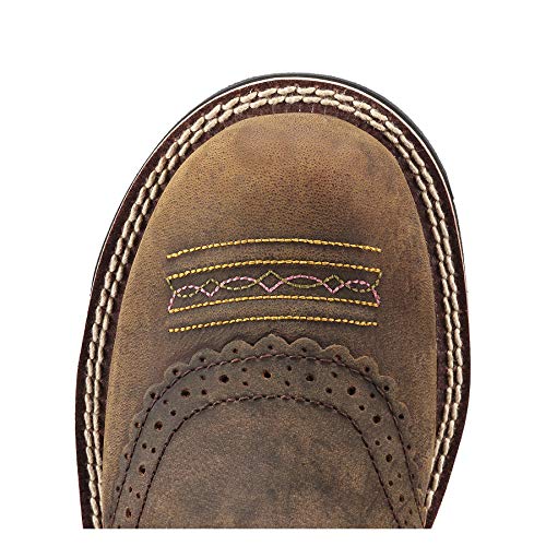 ARIAT Fatbaby Cowgirl Western Boot Distressed Brown Size 9 B/Medium US - Thumbnail 3